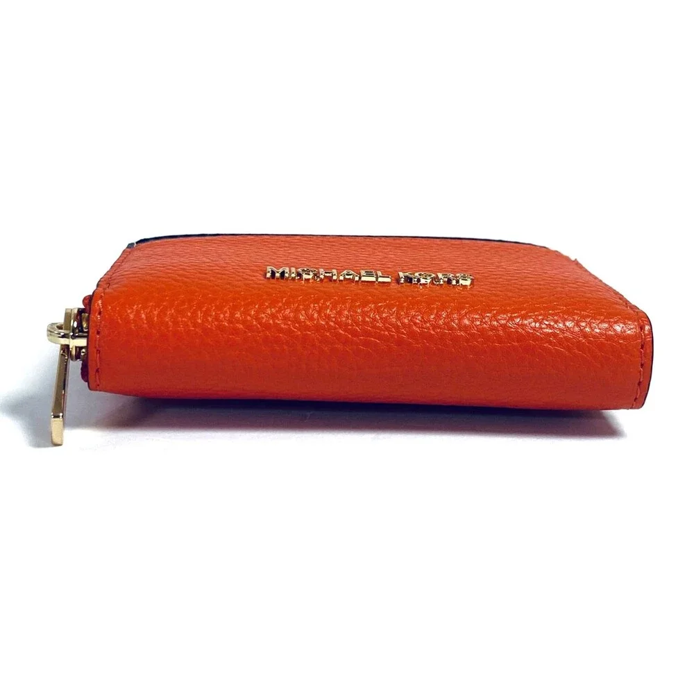 Michael Kors Jet Set Travel Card Case Wallet Red Clay Multicolor 35S4GTVD8L NWT